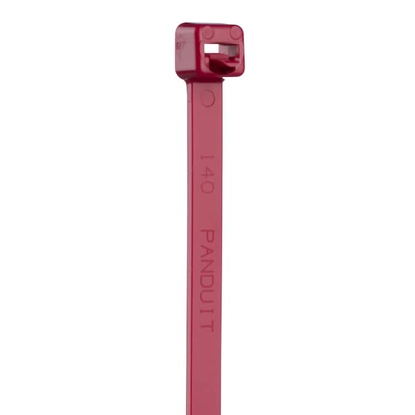 Cable Tie, 7-1/2 in L, 1.88 in Max Bundle Dia., Red, Nylon 6/6, 50 lb Strength, 1000 PK